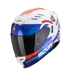 Casco Scorpion Exo 520 Evo Air Titan Blanco Azul Rojo |172-448-236|