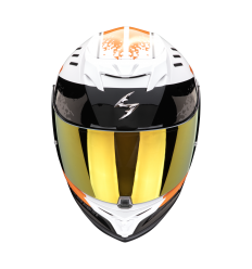 Casco Scorpion Exo 520 Evo Air Titan Blanco Naranja |172-448-331|