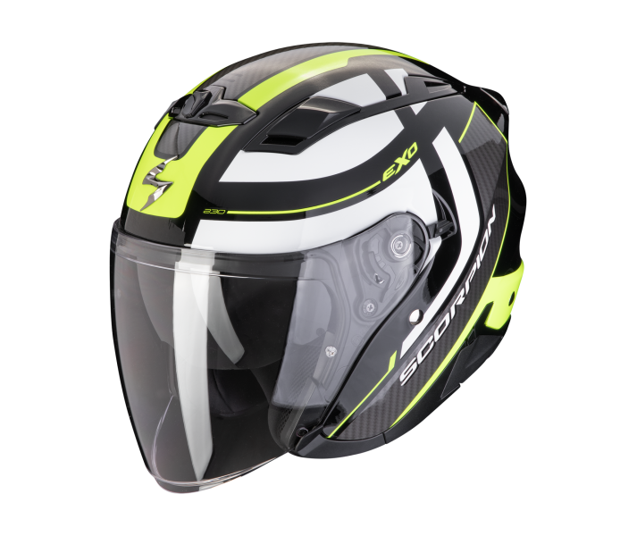 Casco Scorpion Exo 230 Pul Negro Amarillo Fluor |23-454-141|