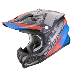 Casco Scorpion Vx 22 Air Cx Negro Mate Azul Rojo |32-438-326|