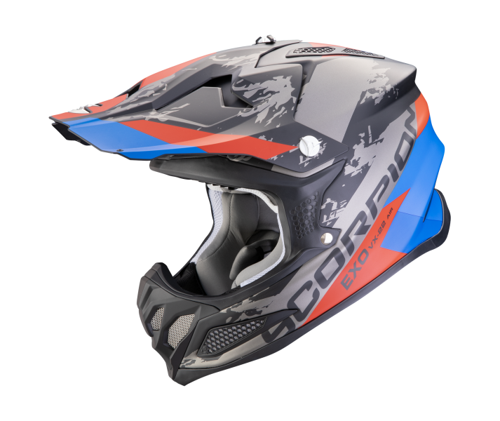 Casco Scorpion Vx 22 Air Cx Negro Mate Azul Rojo |32-438-326|