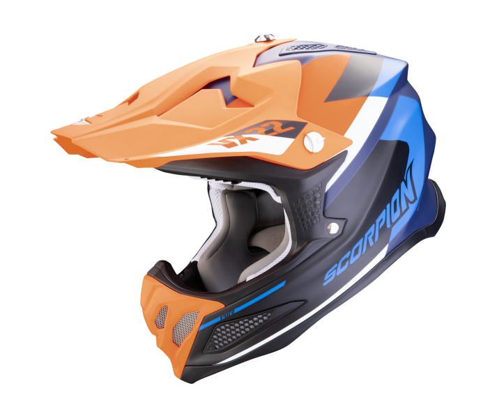 Casco Scorpion Vx 22 Air Beta Azulate Naranja |32-453-279|