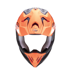 Casco Scorpion Vx 22 Air Beta Azulate Naranja |32-453-279|