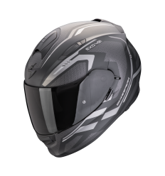 Casco Scorpion Exo 491 Kripta Negro Mate Plata |48-450-159|