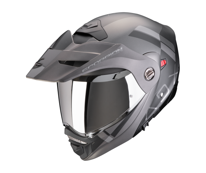 Casco Scorpion Adx-2 Galane Negro Mate Plata |89-455-159|