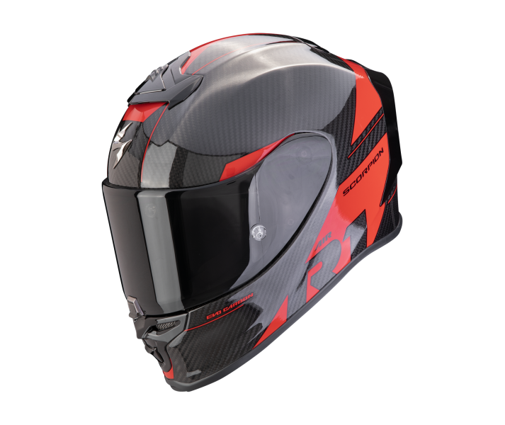 Casco Scorpion Exo R1 Evo Carbon Air Rally Negro Rojo |110-434-24|