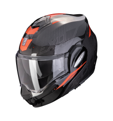 Casco Scorpion Exo-Tech Evo Carbon Rover Negro Rojo |118-433-24|