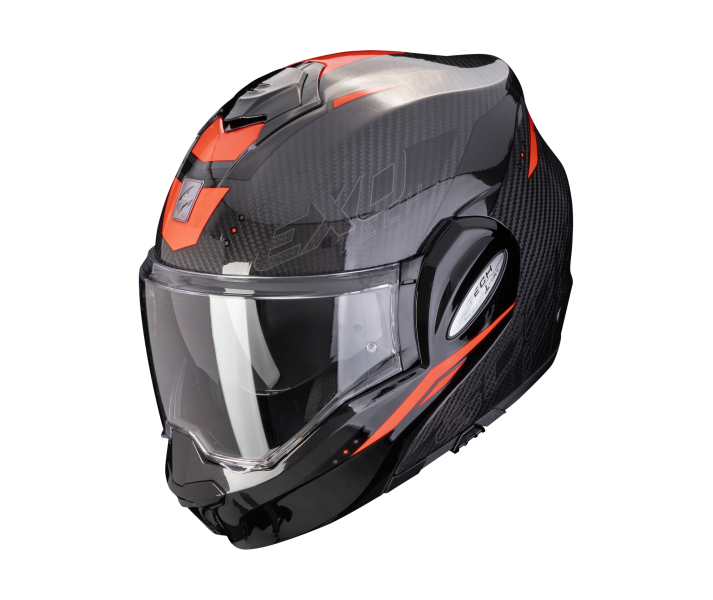 Casco Scorpion Exo-Tech Evo Carbon Rover Negro Rojo |118-433-24|