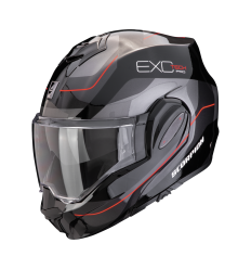 Casco Scorpion Exo-Tech Evo Pro Commuta Negro Plata Rojo |119-435-163|