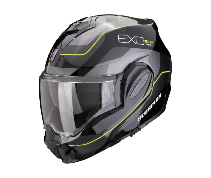 Casco Scorpion Exo-Tech Evo Pro Commuta Negro Plata Amarillo |119-435-325|