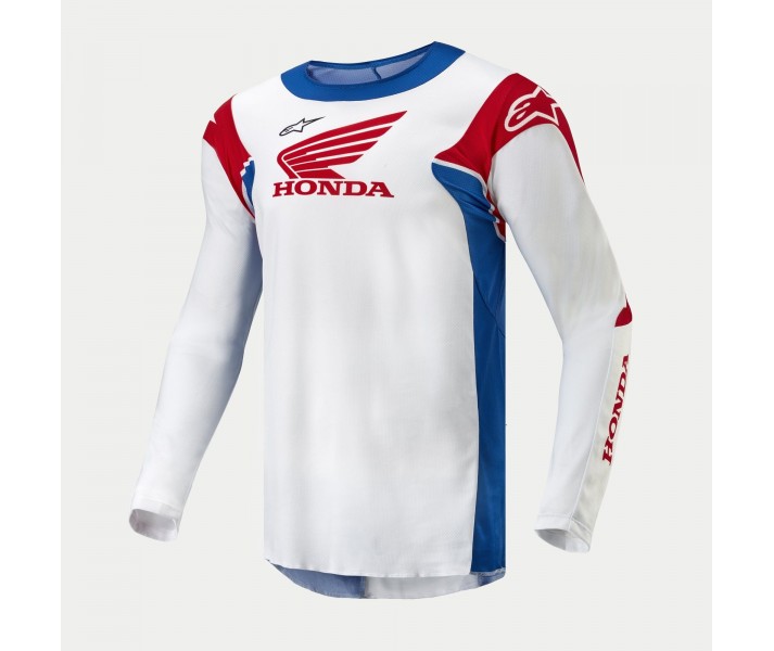 Camiseta Alpinestars Honda Racer Iconic Blanco Azul Rojo Brillo |3768023-2027|