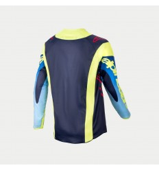 Camiseta Alpinestars Infantil Racer Hoen Amarillo Fluor Azul |3778224-525|