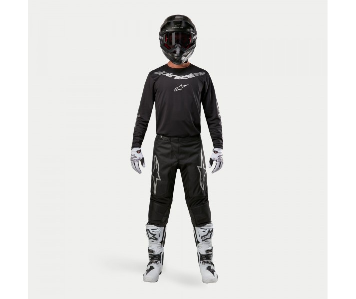 Traje Alpinestars Fluid Graphite Negro Plata