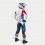 Traje Alpinestars Honda Racer Iconic Blanco Azul Rojo Brillo