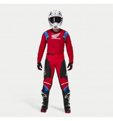 Traje Alpinestars Honda Racer Iconic Brillo Rojo Negro Blanco