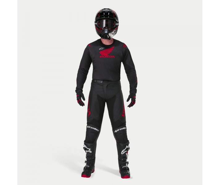 Traje Alpinestars Honda Racer Iconic Negro Rojo