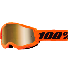 Máscara 100% Strata 2 Naranja Fluor Lente Oro |26013492|