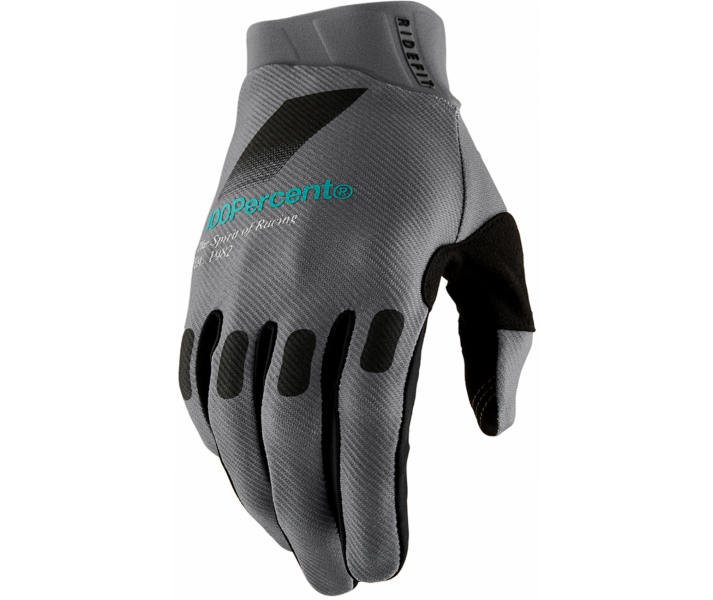 Guantes 100% Ridefit Petrol Gris Negro |33307819|