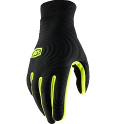 Guantes 100% Brisker Xtreme Negro Amarillo Fluor |33307837|