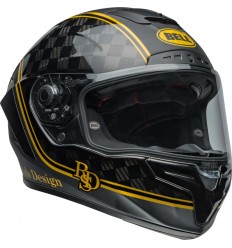 Casco Bell Race Star Dlx Flex Rsd Player Negro Brillo Dorado Mate