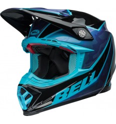 Casco Bell Moto-9S Flex Sprite Negro Brillo Azul |800749301|