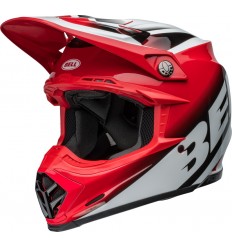 Casco Bell Moto-9S Flex Rail Rojo Blanco Brillo |800795800|