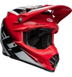 Casco Bell Moto-9S Flex Rail Rojo Blanco Brillo |800795800|