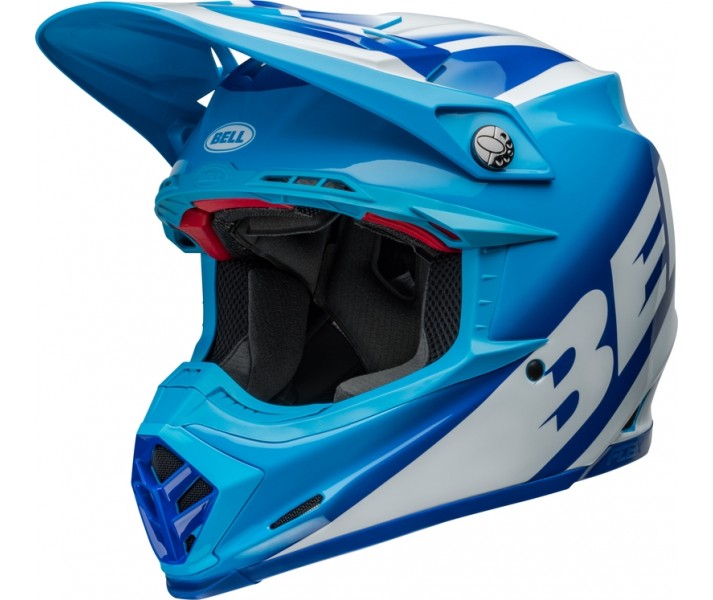 Casco Bell Moto-9S Flex Rail Azul Blanco Brillo |800795800|