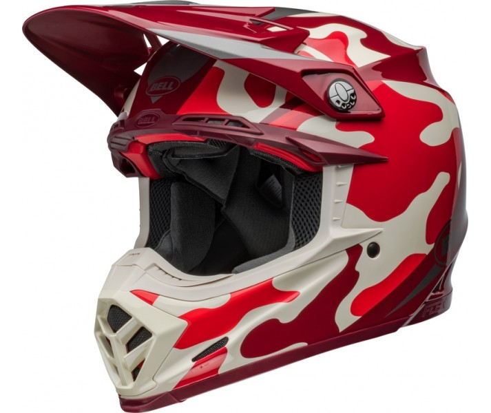 Casco Bell Moto-9S Flex Ferrandis Méchant Rojo Plata Brillo|800796000|