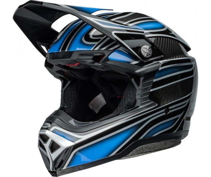 Casco Bell Moto-10 Spherical Webb Marmont North Carolina Azul Brillo