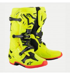 Botas Alpinestars Tech 10 Amarillo Fluor Negro Rojo Fluor |2010020-533|