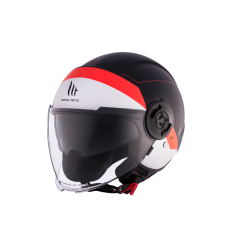 Casco Mt Viale Sv S 68 Unit A5 Blanco Negro Rojo Mate |13258650533|