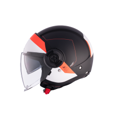 Casco Mt Viale Sv S 68 Unit A5 Blanco Negro Rojo Mate |13258650533|