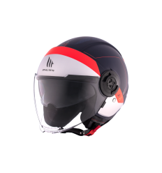 Casco Mt Viale Sv S 68 Unit D7 Blanco Rojo Azul Mate |13258653733|