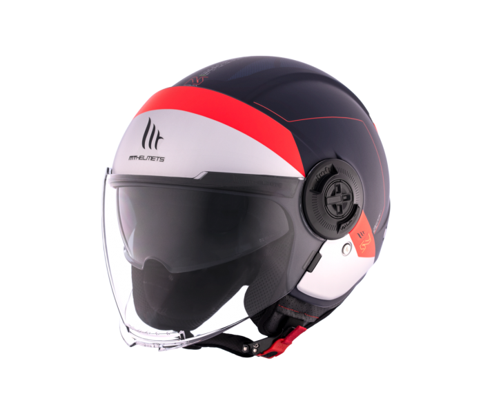 Casco Mt Viale Sv S 68 Unit D7 Blanco Rojo Azul Mate |13258653733|