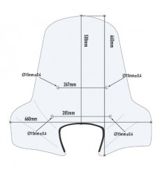 Parabrisas Para Anclaje Givi Keew Peu Pia Sym 50 125 150 200 02 A 08 04 A 1