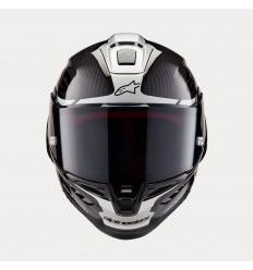 Casco Alpinestars Supertech R10 Element Negro Carbon Plata Brillo