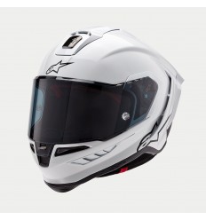 Casco Alpinestars Supertech R10 Solid Blanco Brillo Negro Mate |8200124-2170|