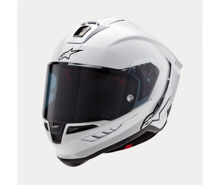 Casco Alpinestars Supertech R10 Solid Blanco Brillo Negro Mate |8200124-2170|