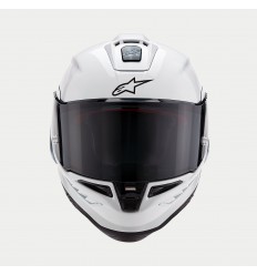 Casco Alpinestars Supertech R10 Solid Blanco Brillo Negro Mate |8200124-2170|