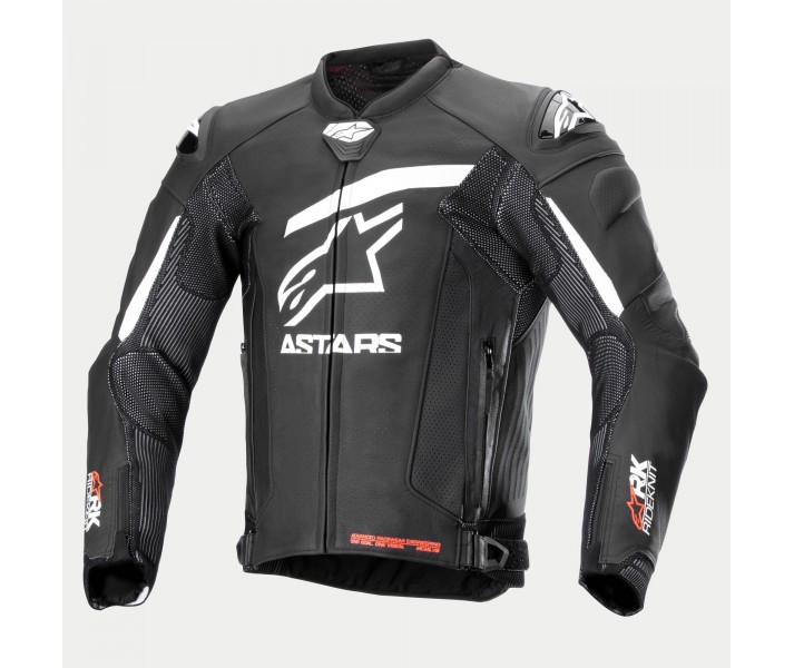 Chaqueta Alpinestars Gp Plus R V4 Rideknit Cuero Blanco Negro |3100324-12|