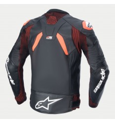 Chaqueta Alpinestars Gp Plus R V4 Rideknit Cuero Negro Rojo Fluor Blanco |310032