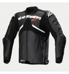 Chaqueta Alpinestars Atem V5 Cuero Blanco Negro |3106524-12|