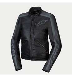 Chaqueta Alpinestars Mujer Dyno Cuero Negro Gris |3113924-1296|