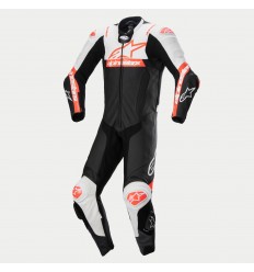 Mono Alpinestars Missile V2 Ward Cuero Negro Blanco Rojo Fluor |3151824-1231|