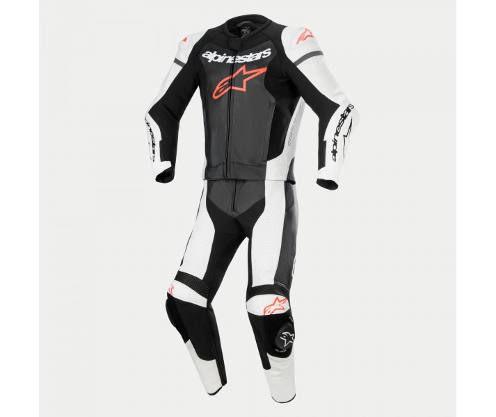 Mono Alpinestars Gp Force Lurv 2Pc Cuero Negro Blanco Rojo Fluor |3161324-1231|