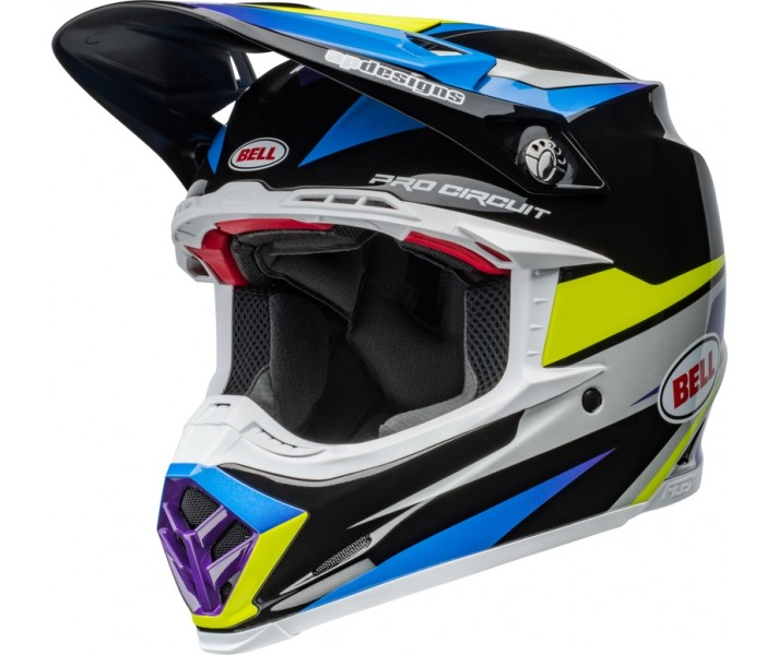 Casco Bell Moto-9S Flex Pro Circuit 24 Brillo Negro Azul |8008983001|