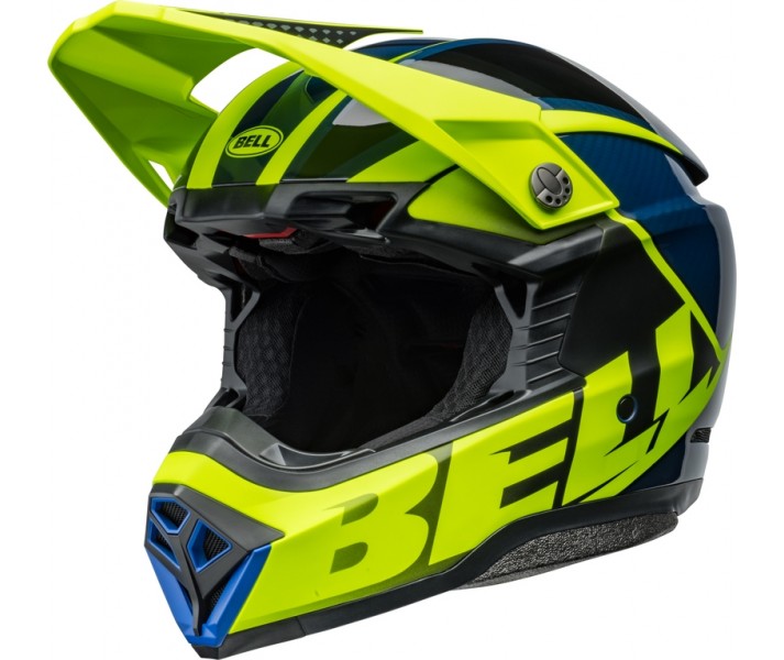 Casco Bell Moto-10 Spherical Sliced Mate Brillo Retina Azul |8008981001|