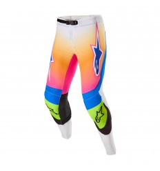 Pantalón Alpinestars Limited Edition Tech 10 Coast Blanco Azul Oscuro Rosa Fluor