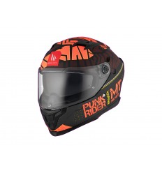 Casco MT Helmets Braker SV Punk Rider Naranja Negro Mate |1346A711533|